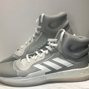 New Adidas Gray Marquee Boost High Top Basketball Sneakers APE 779001 Sz 20